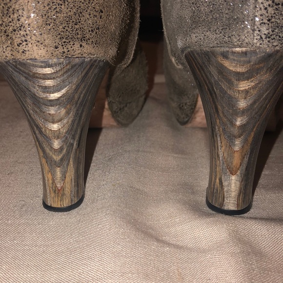 Calleen Cordero Boleada Silver Open Toe Booties 7 - Picture 5 of 8